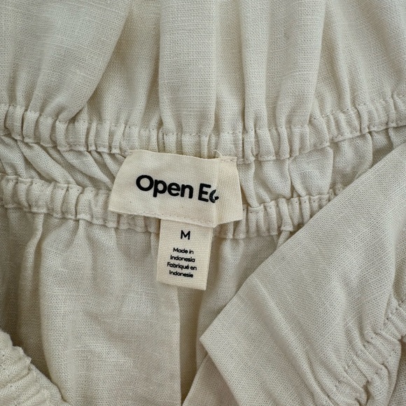 Open Edit Linen Long Sleeve Blouse - Picture 4 of 7